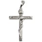 Croix de cou bâton en argent 925 (3,11 g) avec Christ moderne – H. 3,7 cm. Livrée en boîte.