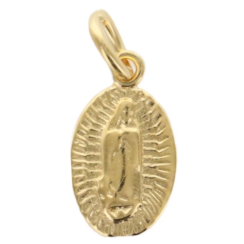 Medaille de la Vierge de Guadalupe en plaque or, H.1,4 cm Livree en boite.