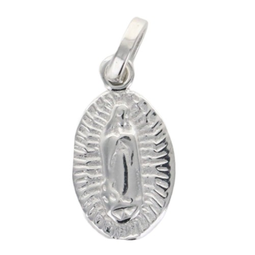Medaille de la Vierge de Guadalupe en argent 925 °/°°  H. 1.4 cm  (1.3 g). Livree en boite.