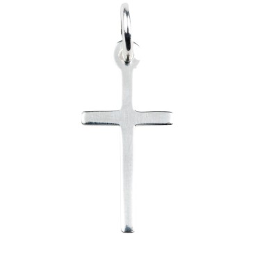 Croix de cou baton fine en argent 925 -deg---deg--deg- H- 2 cm -0-96 g-- Livree en boite