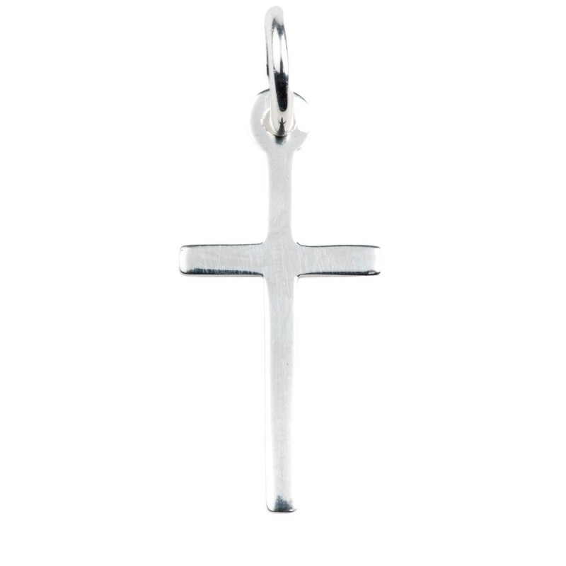 Croix de cou baton fine en argent 925 -deg---deg--deg- H- 2 cm -0-96 g-- Livree en boite