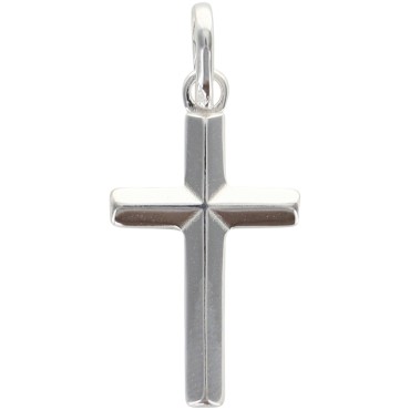 Croix de cou baton en argent 925 °/°° H. 2 cm (0,70 g). Livree en boite
