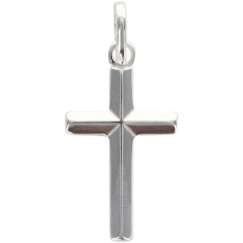 Croix de cou baton en argent 925 °/°° H. 2 cm (0,70 g). Livree en boite