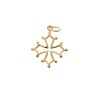Croix de cou occitane en plaque or H. 2 cm. Livree en boite