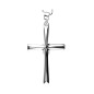 Croix de cou large en argent 925 °/°° 3 cm (3,24 g), livrée en boite