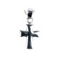 Croix de cou biseautée en argent 925 °/°° H. 1,5 cm (0,77 g). Livrée en boite