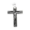 Croix de cou en argent 925 °/°° avec Christ moderne H. 3 cm (2,16 g). Livrée en boite