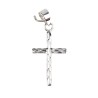 Croix de cou striée en argent 925 °/°° H. 1,7 cm (0,54 g). Livrée en boite