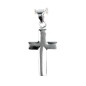 Croix de cou biseautée en argent 925 °/°° H. 2 cm (1,53 g). Livrée en boite