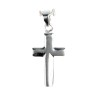 Croix de cou biseautée en argent 925 °/°° H. 2 cm (1,53 g). Livrée en boite