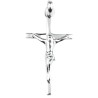 Croix de cou baton en argent 925 -deg---deg--deg-  avec Christ H- 2-4 cm -1-07 g-- Livree en boite