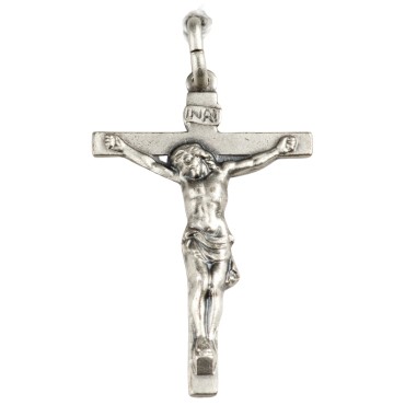 (12709) Croix de cou avec Christ en argent 925 °/°° 3 cm (2,76 g). Livree en boite.