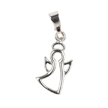 Pendentif évidé de l’ange en argent 925 (0,90 g) – H. 1,5 cm. Livré en boîte.