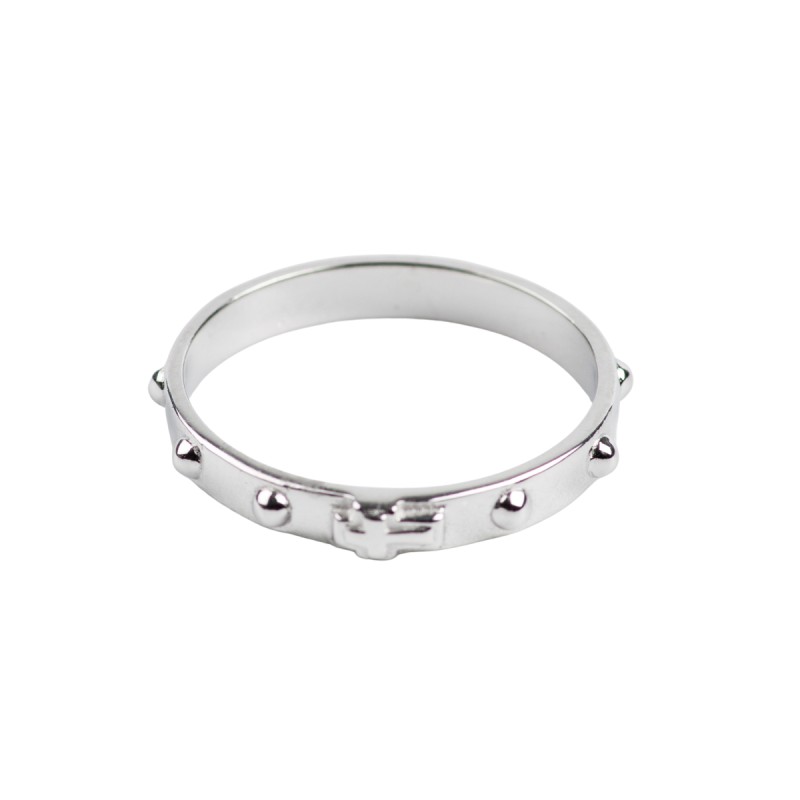 Dizainier bague classique en argent 925 rhodié, plusieurs tailles. Livré en boîte.