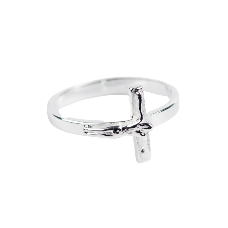 Dizainier bague classique en argent 925 rhodié, plusieurs tailles. Livré en boîte.