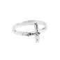 Dizainier bague classique en argent 925 rhodié, plusieurs tailles. Livré en boîte.
