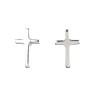 Boucle d'oreille croix 0,7 cm en argent 925 °/°° (0,50 g)