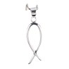Pendentif en argent 925 °/°° forme poisson évide H. 1,8 cm (0,50 g). Livré en boite