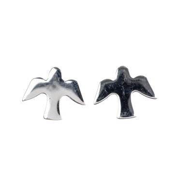 Boucle d'oreille forme colombe 0,9 cm en argent 925 °/°° (0,77 g)