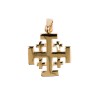 Croix de cou de Jérusalem en plaqué or – H. 1,5 cm. Livrée en boîte.