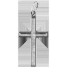 Croix de cou ajourée en argent 925 (0,77 g) – H. 2,5 cm. Livrée en boîte.