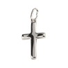 Croix de cou bâton plate en argent 925 (0,87 g) – H. 2 cm. Livrée en boîte.