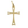 Croix de cou ajourée en plaqué or – H. 1,8 cm. Livrée en boîte.