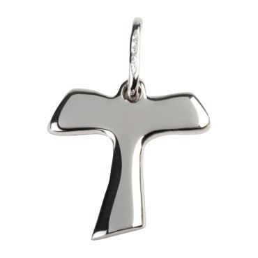 Croix de Tau en argent 925 (1,48 g) – H. 1,7 cm. Livrée en boîte.