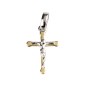Croix de cou en plaqué or avec Christ en argent 925 (0,77 g) – H. 1,5 cm. Livrée en boîte.