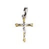 Croix de cou en plaqué or avec Christ en argent 925 (0,77 g) – H. 1,5 cm. Livrée en boîte.