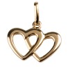 Pendentif en plaque or double coeur H. 1 cm L. 1,6 cm. Livre en boite