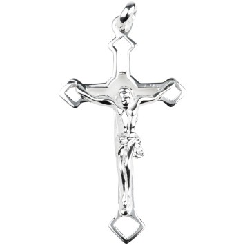 (12845) Croix de cou orthodoxe ajouree en argent 925 °/°° avec Christ H. 3,2 cm (2,07 g). Livree en boite