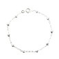 Bracelet dizainier en argent 925 °/°° sur chaine grains Ø 5 mm (3,74 g). Livre en boite.