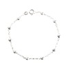 Bracelet dizainier en argent 925 °/°° sur chaine grains Ø 5 mm (3,74 g). Livre en boite.