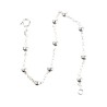 Bracelet dizainier en argent 925 °/°° sur chaine grains Ø 5 mm (3,74 g). Livre en boite.