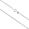 Chaine argent 925 °/°° gourmette limee 2 faces, fermoir rond a ressort.