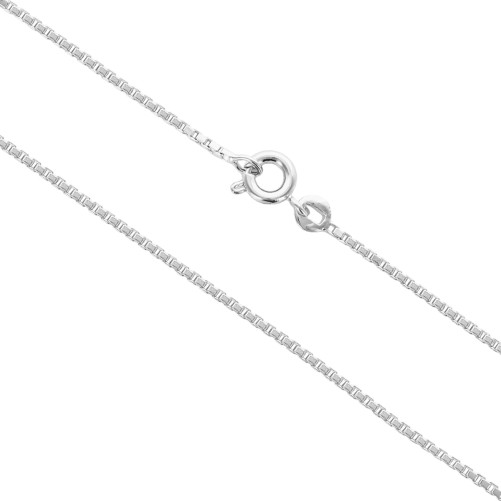 Chaine argent 925 °/°° maille venitienne limee, fermoir rond a ressort.