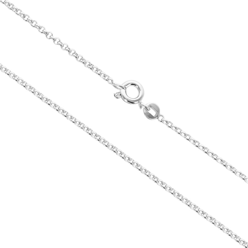 Chaine argent 925 °/°° maille jaseron ronde, fermoir rond a ressort.