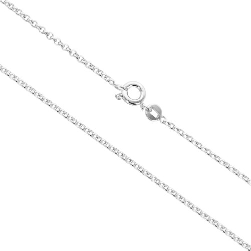 Chaine argent 925 °/°° maille jaseron ronde, fermoir rond a ressort.