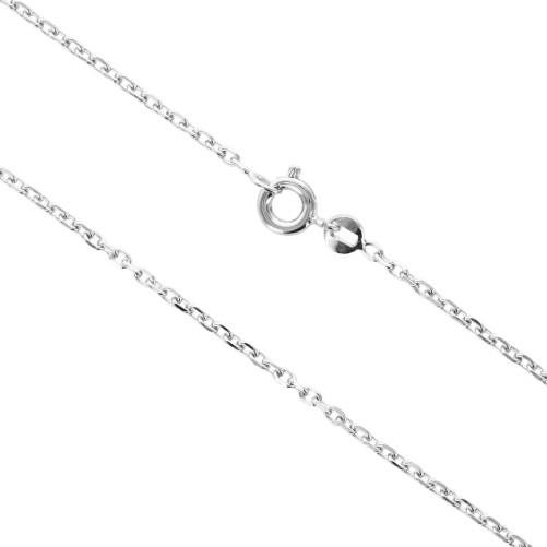 Chaine argent 925 °/°° forcat limee 2 faces, fermoir rond a ressort.