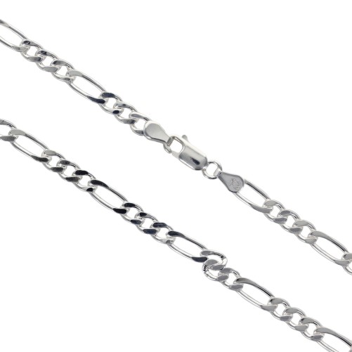 Chaine argent 925 °/°° maille figaro alternée (1X3), fermoir ovale à ressort.