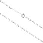 Chaine argent 925 °/°° maille forcat ovale limee, fermoir rond a ressort.