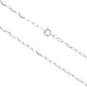 Chaine argent 925 °/°° maille forcat ovale limee, fermoir rond a ressort.