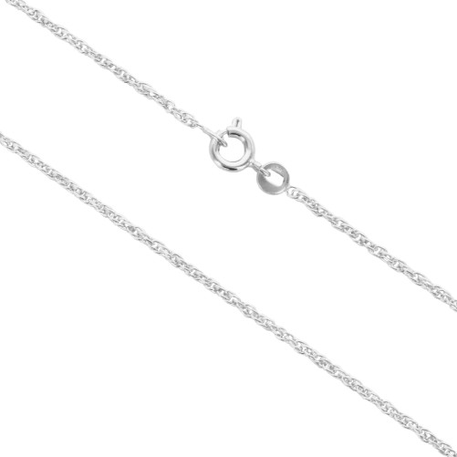 Chaine argent 925 °/°° Cordoncillo ou double forcat, fermoir rond a ressort.