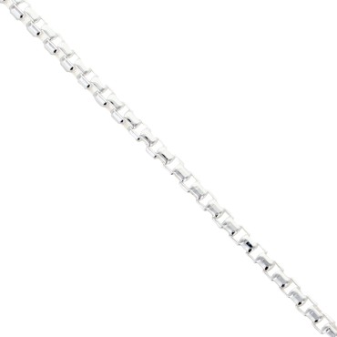 Chaine argent 925 °/°° maille venitienne, fermoir rond a ressort.