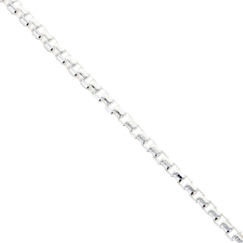 Chaine argent 925 °/°° maille venitienne, fermoir rond a ressort.