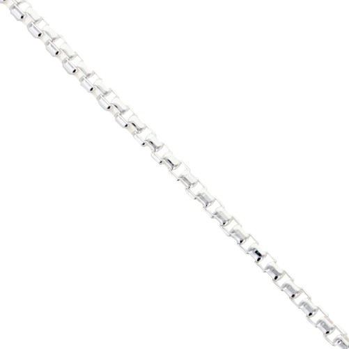 Chaine argent 925 °/°° maille venitienne, fermoir rond a ressort.