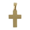 Croix de cou couleur dorée en acier inoxydable H. 1,8 cm.