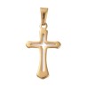 Croix de cou couleur dorée en acier inoxydable H. 2,8 cm.