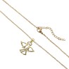 Collier avec chaine L.45 cm réglable jusqu'a 50cm avec ange strass H.2 cm en acier inoxydable dorée, livrée en pochette.